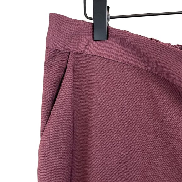 14th and Union burgundy sass elastic back soft straight leg pants extra large - Picture 8 of 12